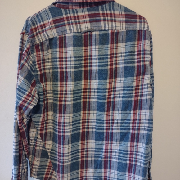 Flag & Anthem red white and blue women's flannel size L - Picture 3 of 3